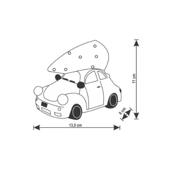 Novogodišnja keramička LED stona dekoracija automobil KDCA11-1 Novogodišnja keramička LED stona dekoracija automobil KDCA11-1